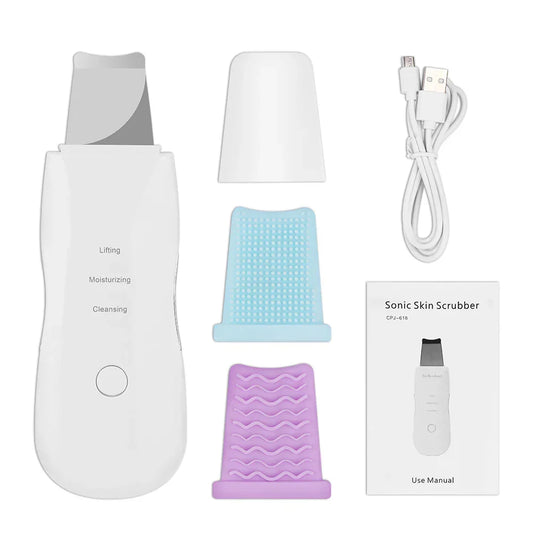 Συσκευή Υπερήχων Ultrasonic Skin Scrubber – Βαθύς Καθαρισμός και Περιποίηση Προσώπου