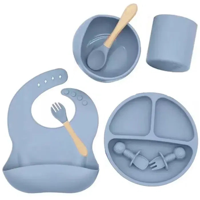 Set Diversificare Bebeluși, 8 piese, termorezistent, silicon, fără BPA – Practic și sigur