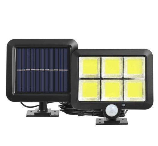 Ηλιακός προβολέας 120 LED, 30W, με αισθητήρα φωτός και κίνησης, ρυθμιζόμενος 360, περιλαμβάνεται μπαταρία, XZ-F120