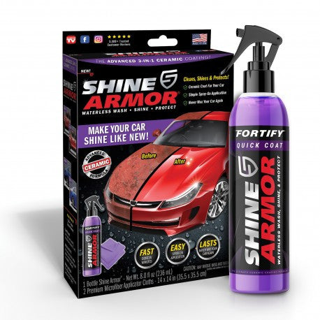 Κιτ υγρού κεριού Shine Armor Ceramic Wax, 100 ml + πανί μικροϊνών