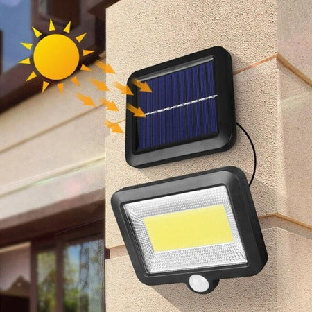 Λάμπα COB LED με ηλιακό SL-F100, με μπαταρία και τηλεχειριστήριο, μαύρο